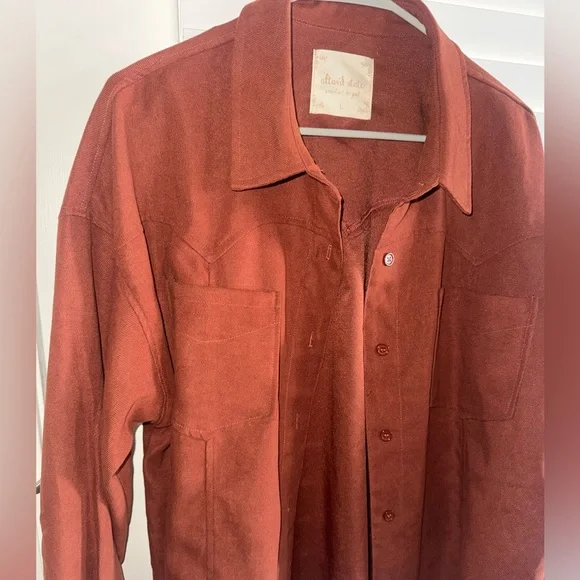 Altar'd State Rust Button-Up Shacket - Picture 5 of 6